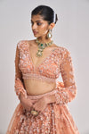 Copper Sequin Lehenga Set by Seema Gujral - Lotus Bloom Canada