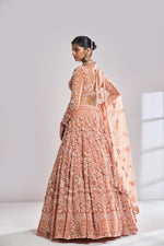 Copper Sequin Lehenga Set by Seema Gujral - Lotus Bloom Canada