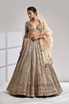 Deep Wine Sequin Lehenga Set by Seema Gujral - Lotus Bloom Canada