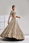 Deep Wine Sequin Lehenga Set by Seema Gujral - Lotus Bloom Canada