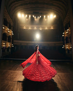 Red Sequin Lehenga Set