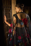 Black Multi-Coloured Lehenga Set