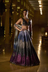 Multi-Coloured Metallic Sequin Lehenga Set