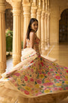 Multi - Coloured Floral Lehenga Set