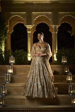 Gold Silver Lehenga Set