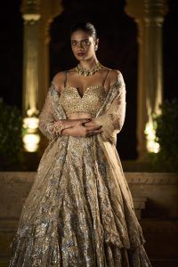 Gold Silver Lehenga Set