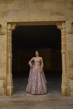 Metallic Rose Gold Lehenga Set