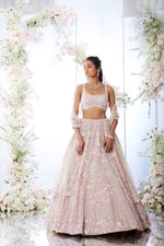 Nude Floral Lehenga Set