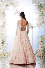 Rose Pink Three-Dimensional Floral Lehenga Set