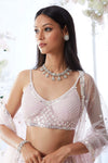 Soft Berry Checkered Lehenga Set by Seema Gujral - Lotus Bloom Canada