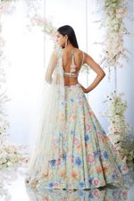 Pear Green Multi-Coloured Sequin Lehenga Set