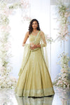 Lime Sequin Lehenga Set