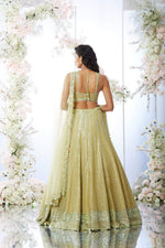 Lime Sequin Lehenga Set