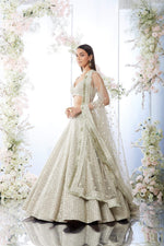 Dusty Lavender Square Jaal Lehenga Set