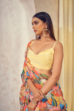 Gul Lehenga Saree with cowl neck top