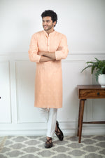 Tropical Peach Kurta Set