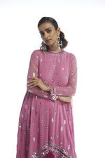 DARK BLUSH ASSYEMETRICAL KURTA SET