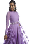 CATNIP PURPLE CHIFFON ANARKALI SET