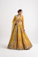 Yellow Heavy Multi Color Lehenga Set