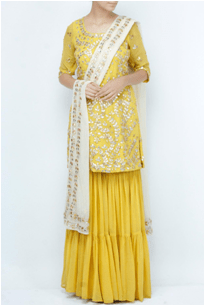 Sharara Set-Yellow