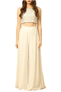 Crop Top With Palazzo- EK208A