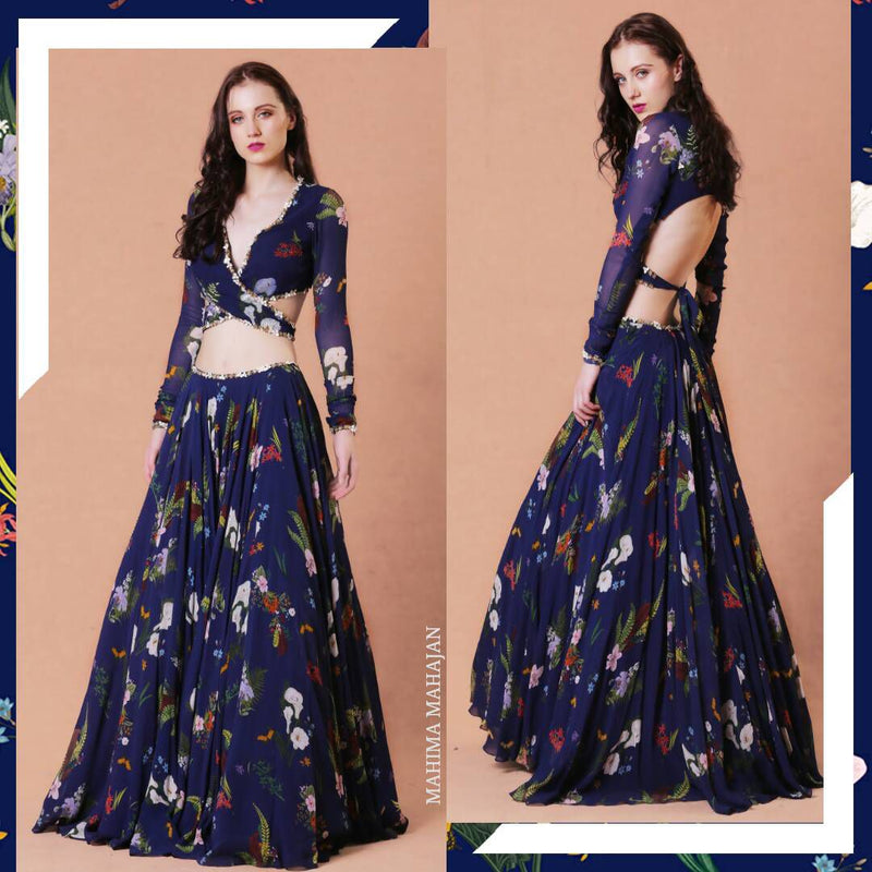 Blue Printed Lehenga Set-1